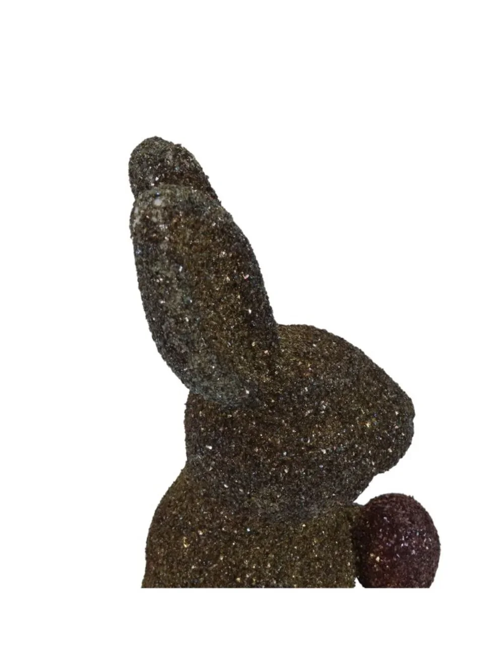 Pottery Barn 12.25in Tall Oil Slick Multicolor Glitter Easter Bunny Rabbit Egg
